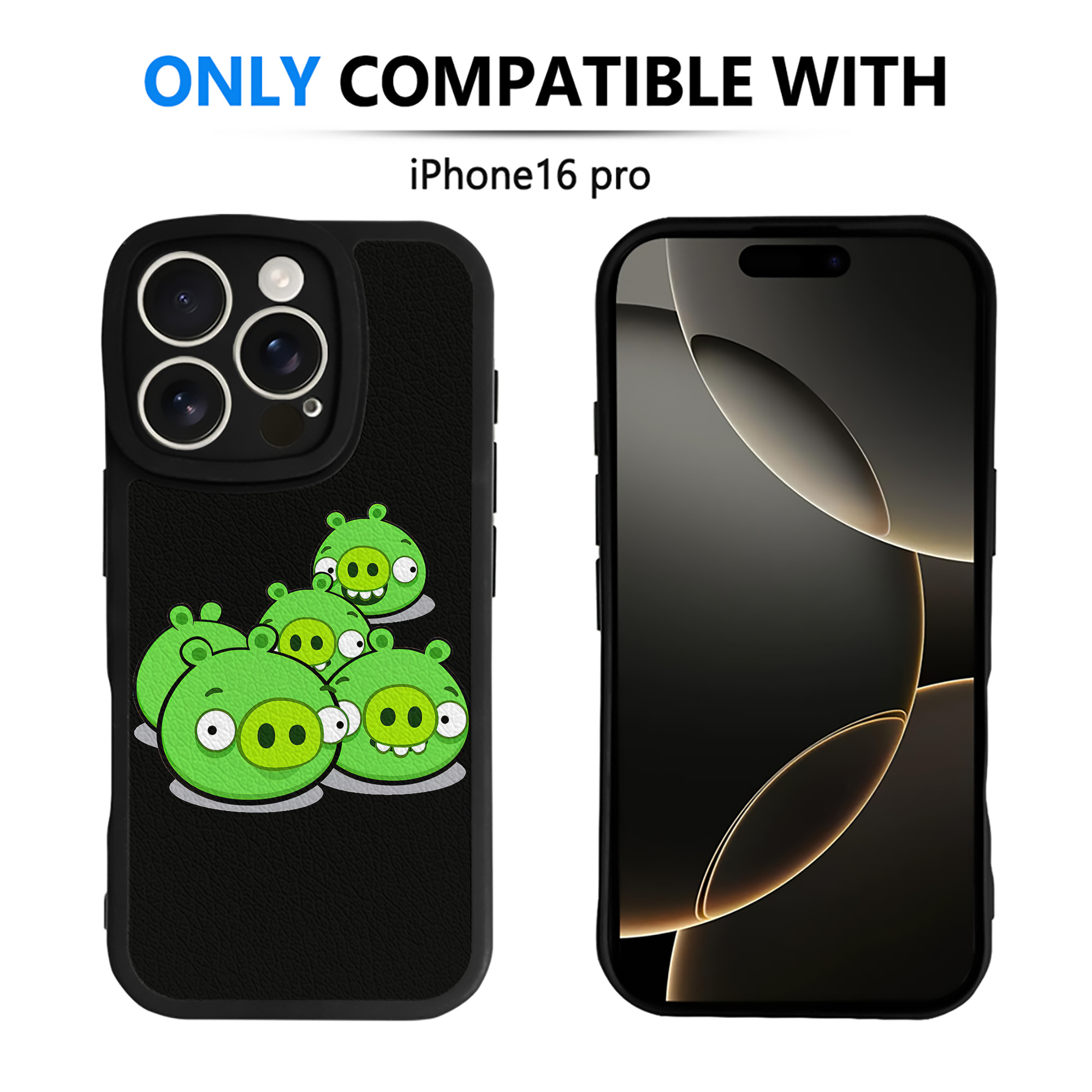 （画像用） Angry Birds アングリーバード 【iPhone 16シリーズ対応】シリコンスマホケース（レザー調） 材質：シリコン